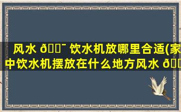 风水 🐯 饮水机放哪里合适(家中饮水机摆放在什么地方风水 🌾 好)
